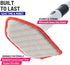 Replacement Microfiber Pad Head Scrubber Refill for Extendable Tub Tile Shower Scrubber, Non-Scratch (2X Red)