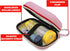 CASEMATIX Pink Insulated Travel Bag Case for Asthma Inhaler, Compatible with Chamber Inhaler Spacer, Masks, and More -