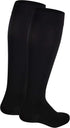 NuVein Medical Compression Stockings, 20-30 mmHg Support for Women & Men, Knee Length, Closed Toe, Large Black