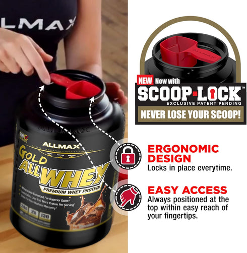 ALLMAX Nutrition Gold ALLWHEY, Chocolate Peanut Butter - 2 lb - 24 Grams Protein Per Scoop - Gluten Free, Low Carb &