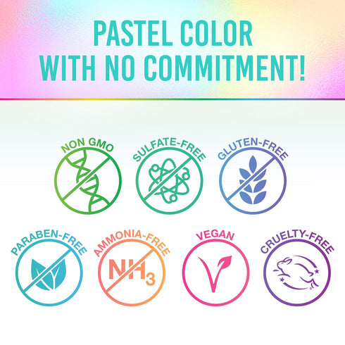Punky Pastel Temporary Hair Color Spray, Perfectly Peacock, Fast-Drying, Non-Sticky, Travel Size Hair Dye, 3.5 oz