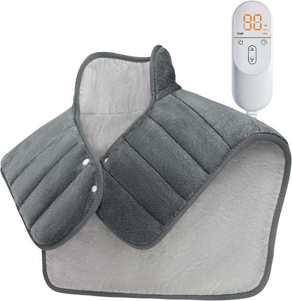 Heating Pad for Neck, Shoulders, and Back, Christmas Gifts for Men, Women, Mom, Dad, 24"x23" Large Electric Heated Wrap