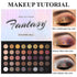 Professional Neutral Eyeshadow Makeup Palette, 40 Pigmented Matte Shimmer Warm Eye Shadows, Rose Gold Smoky Brown