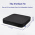 CYLEN Ifoam Gel Infused Memory Foam Wheelchair Cushion - Seat Cushion for Wheelchair, Office Chair, Pain Relief (Black)