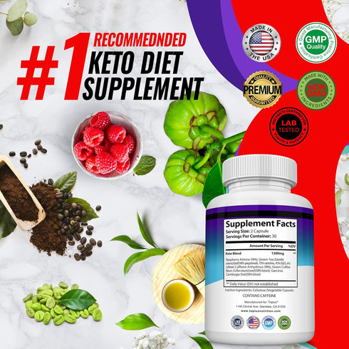 Keto Boost Diet Pills Ketosis Supplement - Natural Exogenous Keto Formula Support Energy & Focus, Advanced Ketones