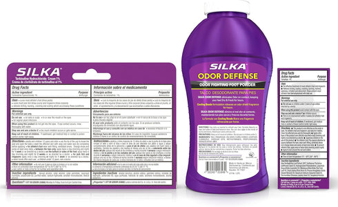Silka Emergency Foot Care Kit, Max Strength Antifungal Liquid, Odor-Fighting Foot Powder, Antifungal Cream for Athletes