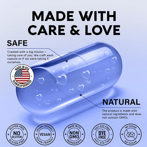 L Theanine 400 mg - Extra Strength Supplement for Stress Relief, Relaxation, Sleep & Calm Support - Made in USA, Plant