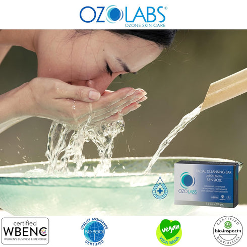 OZOLABS Facial Cleansing Bar | Deep Cleansing & Hydrating Face Soap | 3.2 oz | Vegan, Fragrance Free, Gentle for