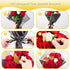 MAGIDOVE 20 Sheets Flower Bouquet Wrapping Paper Set - Waterproof with Flower Pins, Ribbons, 3D Butterflies, Cards