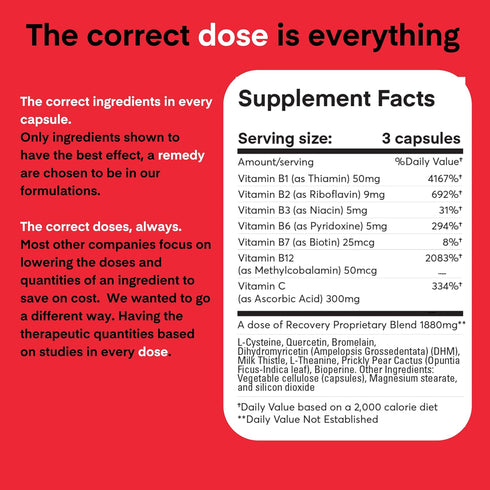 A Dose of Recovery | Liver Detox | Made in USA | Hydration Support for Better Morning Recovery - 45 Pills