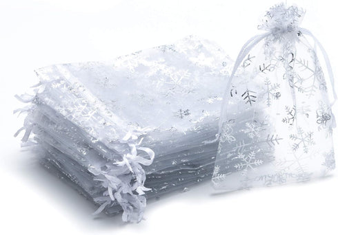 Volanic 100PCS 4X6 Inch Sheer Drawstring Organza Gift Bag Pouch for Jewelry Party Christmas Favor