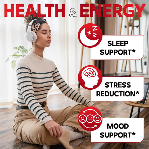 5 HTP Supplement 1010mg - 60 Capsules with Vitamin B6, L-Tryptophan for Mood, Brain Health & Immune Support