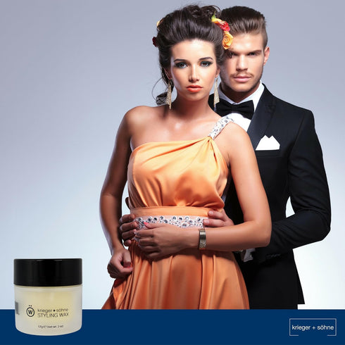 Premium Styling Wax for Men - K+S Salon Quality Hair Care for Short Hair, Non-Greasy Strong Hold