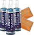 Eyeglass Gel Lens Cleaner Spray Kit - 3 x 8oz Bottles + 2 Microfiber Cloths for All Lenses and Screens