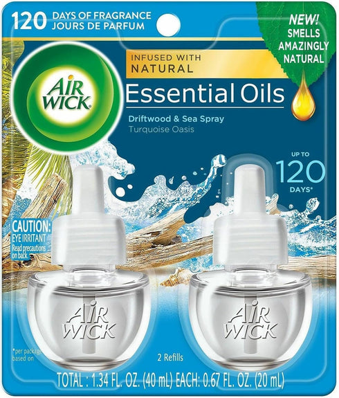 Air Wick Plug in Scented Oil Refill - 2ct, Turquoise Oasis, Essential Oils