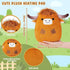 Pack Microwave Heating Pad for Period Cramp,Microwavable Heating Pad Stuffed Animal for Women Mother' Day,Highland Cow