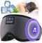 TOPOINT Wireless Bluetooth Sleep Headphones Eye Mask with Microphone, Handsfree, Silk Sleep Mask for Side Sleepers