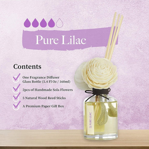 Aronica Bedroom Flower Decor with Vase - Air Fresheners for Home, Floral Decor, Fall Oil Diffuser, Apartment Essentials