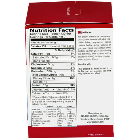 ProtiDIET Shake, 7 pouches, 7.5oz (Chocolate)