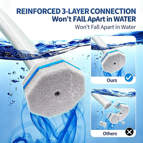 HJUHBDJ 80 Pack Disposable Toilet Wand Refills, High-Density Replacement Scrubber Heads, Bathroom Toilet Bowl Cleaning
