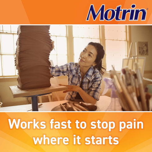 Motrin IB, Ibuprofen 200mg Tablets for Fever, Muscle Aches, Headache & Back Pain Relief, 100 ct