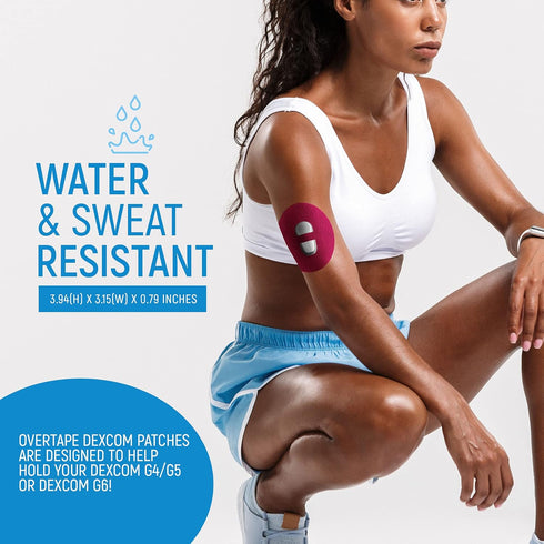 RockaDex Adhesive Suits for Dexcom CGM, G4 G5 G6 with New Overtape Design, Mix Girl