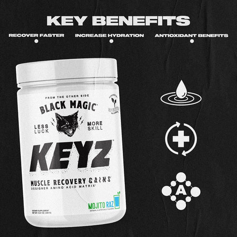 Black Magic Keyz Amino Acid Matrix Powder, Muscle Recovery & Endurance - Pina Colada