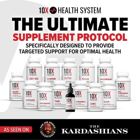 10X Health Probiotics - Immune Support Supplement & Probiotics for Digestive Health with Lactobacillus Acidophilus (60