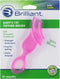 Brilliant Oral Care Baby’s First Toothbrush, Pink, Smooth Silicone Bristles for Ages 4+ Months