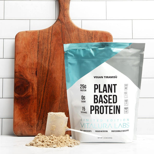 Plant-Based Protein Powder – Vegan Protein from Pea, Rice & Pumpkin, No Added Sugar, Tiramisu - 15 Servings