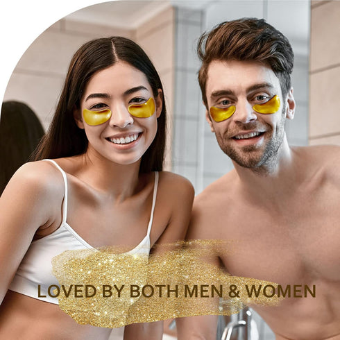 Under Eye Patches (30 Pairs), 24K Gold Under Eye Mask for Puffy Eyes, Dark Circles, and Wrinkles with Collagen