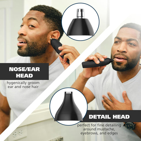Wahl All-in-One Cordless Rechargeable Electric Trimmer for Men - Ear/Nose, Detail, and Beard Grooming
