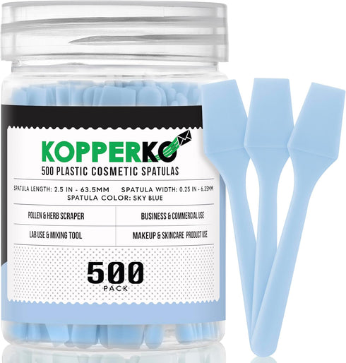 500 Pack 2.5 Inch Cosmetic Spatulas - Small Plastic Spatula for Cosmetics, Creams, & Crafts | Makeup Spatula or Mini