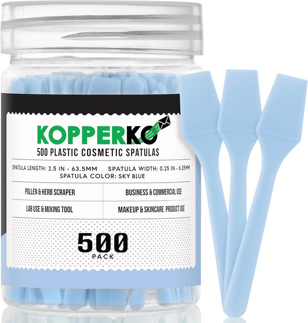 500 Pack 2.5 Inch Cosmetic Spatulas - Small Plastic Spatula for Cosmetics, Creams, & Crafts | Makeup Spatula or Mini