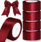 4 Rolls Satin Ribbon for Wedding Invitations 2 Inches Wide x 96 Yards Burgundy for Gift Wrapping, Crafts, Decoration