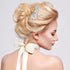 PAGOW 8 Pcs Silver Crystal Flower Bridal Hair Clips, Rhinestone Wedding Hair Accessories for Brides Women Girls