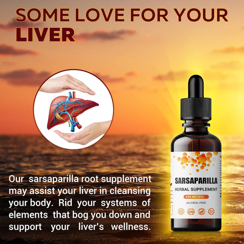 Immune 2 Oz FabLab Sarsaparilla Root Tincture - Herbal Supplement for Detox and Support - Fl - Alcohol-Free - Non-GMO