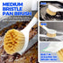 Holikme 3 Pack Dish Brush Set, Bamboo Handle Kitchen Scrub Brush for Cleaning Dish, Pot, Sink, and Stove