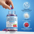 SUUDUUL Gummies, 400mg 90 Gummies Magnesium Bisglycinate High Absorption Magnesium Supplement, Raspberry Flavor