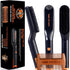 Tame The Wild Premium Beard Straightener - Ionic Anti-Scald Heated Brush with 3 Temp Settings