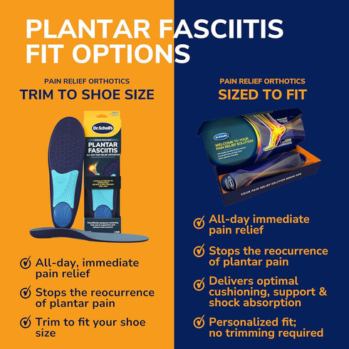Immediately 1 Dr. Scholls Plantar Fasciitis Pain Relief Orthotic Insoles, Relieves Pain: Heel, Spurs, Arch Support