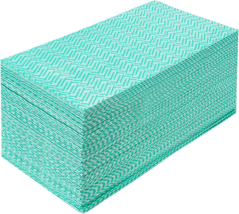 JEBBLAS Reusable Cleaning Towels, 60 Sheets/Pack - Handy Dish Towels and Cloths, Absorbent, Quick Dry, Green