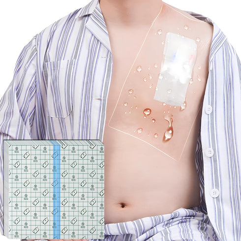 Dialysis Catheter Shower Cover 8"x8", Waterproof Protector for PD Chest Catheter, Pack of 25