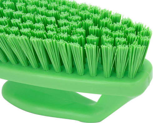 SPARTA Heavy Duty Scrub Brush, 6 Inch Iron Shaped Handle with Stiff Bristles for Kitchen, Bathroom, and Tile Cleaning