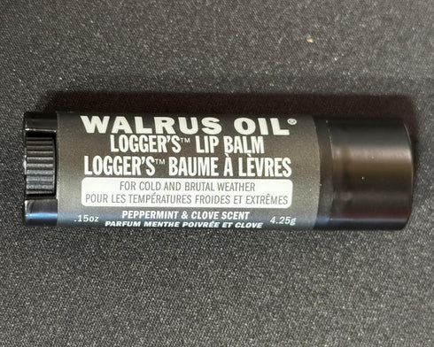 WALRUS OIL Logger's Lip Balm - 2-Pack, 100% Vegan with Candelilla Wax, Almond, Coconut, Jojoba Oils & Natural