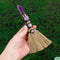 Natural Crystal Broom Magic Sweeper Amethyst Tower Broom Healing Crystal Point Witch