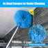 Ceiling Fan Duster with Extension Pole, Microfiber Cleaner for High Ceiling, Furniture, Blinds (1, Blue)