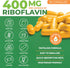 ForestLeaf Vitamin B2 Riboflavin 400mg - Energy, Skin & Cellular Health Supplement - Nervous System Support - Vitamin B 2 VIT B - Non-GMO & Gluten Free - B2 Vitamin 400mg Vegetable Capsules, 90 Count