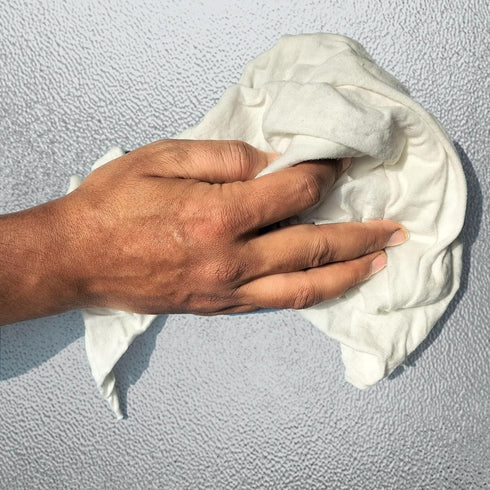 Recycled White T-Shirt Rags, 2 lbs. Bag - Shop Reusable, Washable, Absorbent Rags for General Cleaning