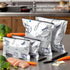 QZAVIRE 30 Pcs Reusable Aluminum Foil Sealable Storage Bags, Seafood Meat Self-sealing Freezer Bags with a stand-up
